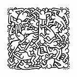 Keith Haring Coloring Pages Wall Getdrawings Getcolorings Colorings sketch template