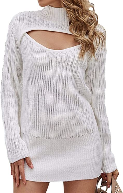 ladies sexy high neck open hole long sleeved knitted sweater striped