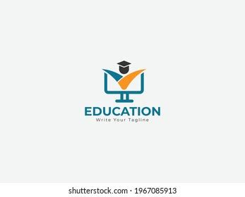 computer education logo images stock  vectors