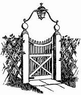 Gate Wooden Garden Fence Victorian Wood Drawing Gates Cottage Door Make Styles Victoriana Designs Quaint Getdrawings Gardens Homes Fences Including sketch template