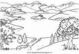 Paesaggi Teich Misti Landschaft Colorati Ausmalen Mappe Geografia sketch template