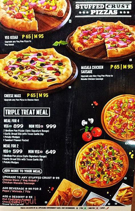 pizza menu price prices  menu  prices  pizza hut real