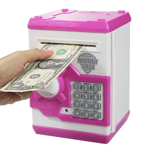 coolmade great gift toy  kids code electronic piggy banks mini atm electronic save money coin