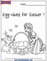 Easter Coloring Frozen Pages Egg Colouring Olaf Cited Anna Disney Choose Board sketch template