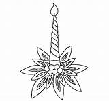 Candle Ii Coloring Coloringcrew sketch template