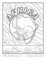 Colouring Afrique Africain Afica Africains Continent Zulu Craft Colorare Animals Bambini Egipto Africana Geografia Galery Designlooter sketch template