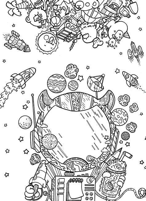 outer space coloring pages  adults coloring pages