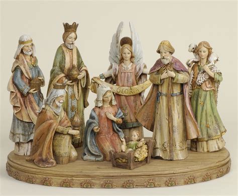 roman   piece nativity set  base ebay