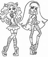 Monster High Wishes Pages Coloring Getcolorings Color sketch template