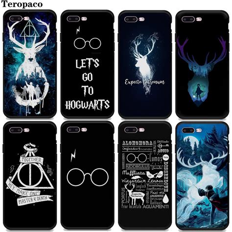 iphone  case harry potter magic deer soft silicone black phone case cover  iphone