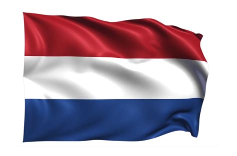 netherlands waving flag realistic transparent background  png