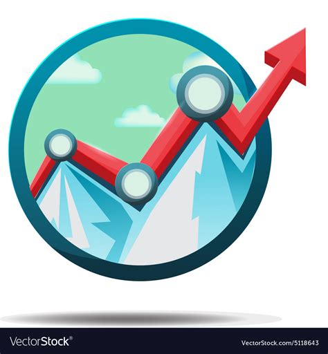 mountain stock market icon symbol royalty  vector image