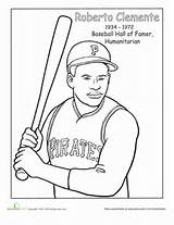Coloring Hispanic Pages Roberto Clemente Heritage Famous Month Worksheets Sheets Hispanics Latino History Baseball Americans Worksheet Activities Visit Colouring Kids sketch template