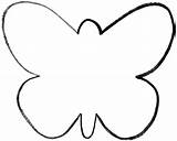 Outlines Clipart Butterfly Simple Butterflies Clipartmag Coloring sketch template