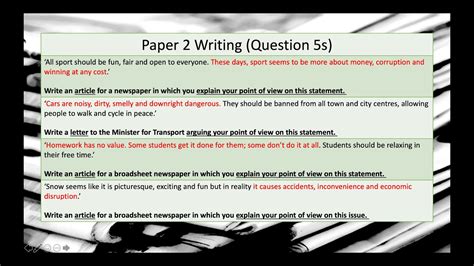 aqa gcse english language paper  question  structuring