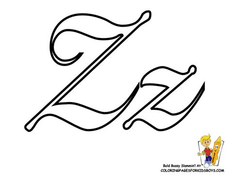 Classic Coloring Pages Alphabet Cursive Letters Free