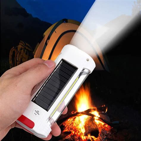 promotion set hot sale solar powerusb rechargeable led flashlight camping hiking light lantern