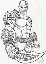 Kratos Desenhar Wesley Coloringcity Marã Goku Soham Deus Riyadi Hernandez Janey Pasta sketch template