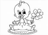 Baby Flowers Coloring Printable Pages Categories Kids sketch template