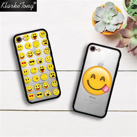 Klarketong Cute Funny Smiley Faces Emotion Emoji Case For Iphone X 8 7