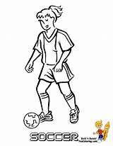 Soccer Coloring Girls Player Sports Womens Pages Print Football Women Kids Book Sport Athletics Outfield Usa Boys sketch template