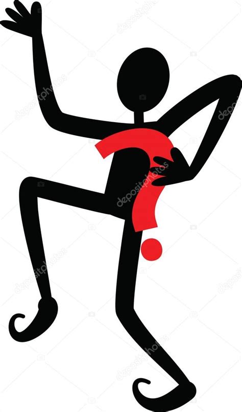 A Silhouette Stick Man Holding Question Mark Symbol