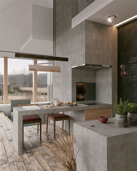 cool concrete kitchen design inspiration pictures minimalism interior modern house design