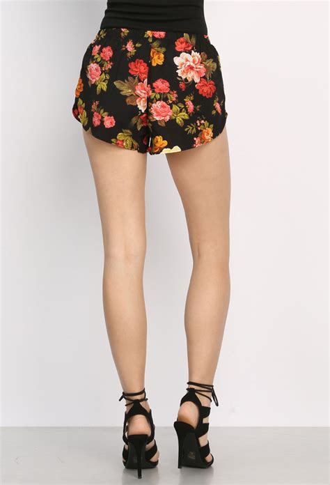 flower printed shorts shop old shorts at papaya clothing