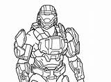 Halo Coloring Odst Pages Line Popular Reach Coloringhome sketch template