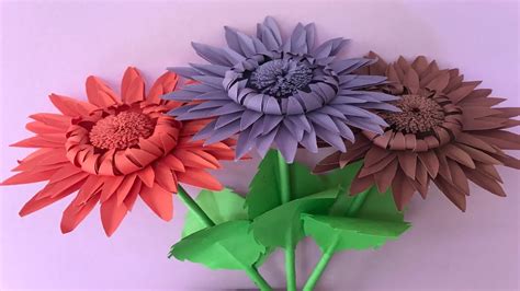 diy easy paper flowers flower making diy home decor youtube