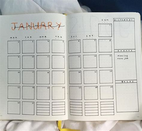 15 monthly spreads for your bullet journal planner journal bullet journal lined paper