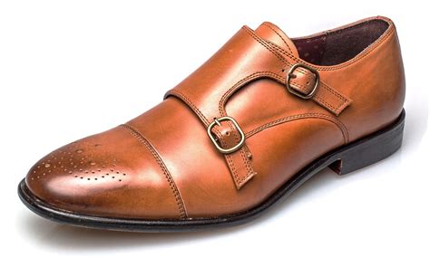 london brogues mens leather sole bucanon brogue monk shoes ebay