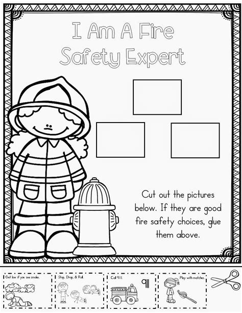preschool fire safety printable worksheets