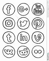 Drawn Hand Social Icons Artistic Draw Coloring Drawings Icon Megapixl Illustrations Clipart Kids Network Sheets Doodles Choose Board Illustration sketch template