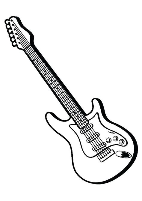 electric guitar coloring page  getcoloringscom  printable