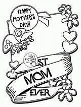 Coloring Mother Pages Mothers Card Kids Drawing Mom Ever Printables Colouring Printable Color Happy Veterans Cartoon Drawings Cards Print Paper sketch template