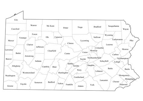 pennsylvania map county lines
