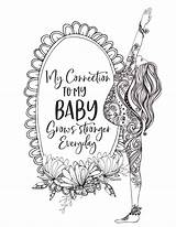 Pregnancy Pregnant Coloring Pages Baby Mama Myshopify Life sketch template