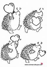 Penny Stamps Pages Coloring Hedgehog Digital Cards sketch template