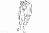Coloring Pages Hawkgirl Simple Drawing Kids Printable sketch template