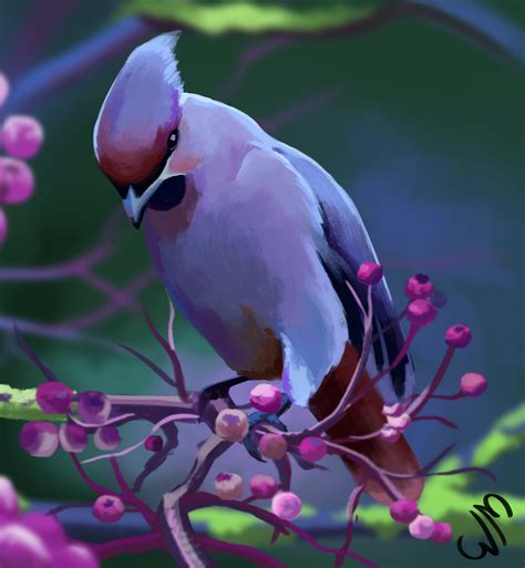 artstation purple bird