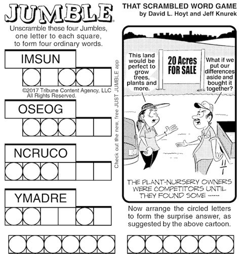jumble puzzles  kids  adults boomer magazine