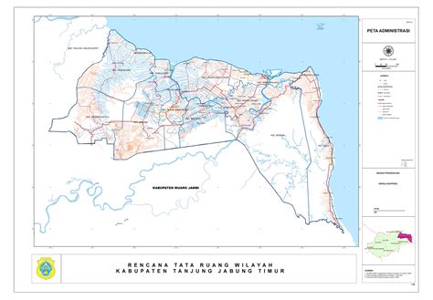 forum tata ruang peta rtrw administrasi kabupaten tanjung jabung timur
