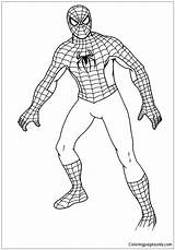 Spiderman Coloring Pages Spider Man Printable Kids Body Drawing Superhero Print Superheroes Colouring Sheets Color Simple Procoloring Cartoon Drawings Party sketch template