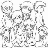 Ouran Host Club Pages High School Coloring Highschool Lineart Printable Template sketch template
