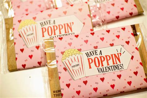 printable valentines popcorn label wrap leap  mama world