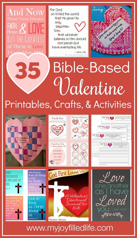 bible based valentine printables crafts activities  joy