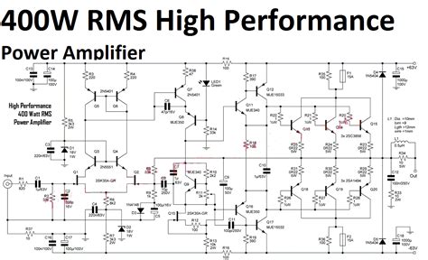 high performance power amplifier  watt electronic circuit