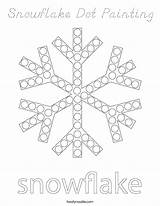 Dot Snowflake Painting Coloring Winter Noodle Pages Twisty Kids Activities Twistynoodle Preschool Snowflakes Make Crafts Tip Cursive Theme Built California sketch template