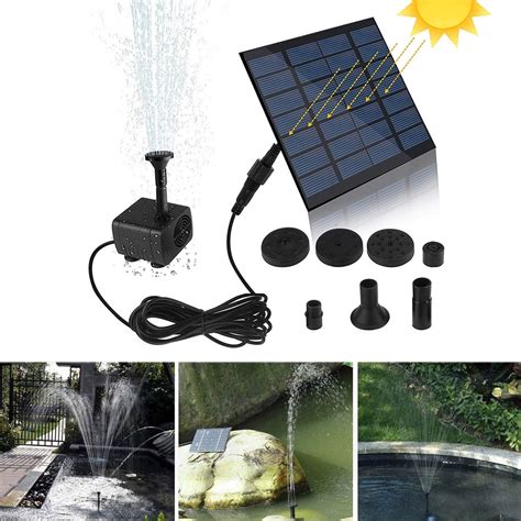 mini solar fountain pump solar water pump power panel kit solar panel water pump  garden pool